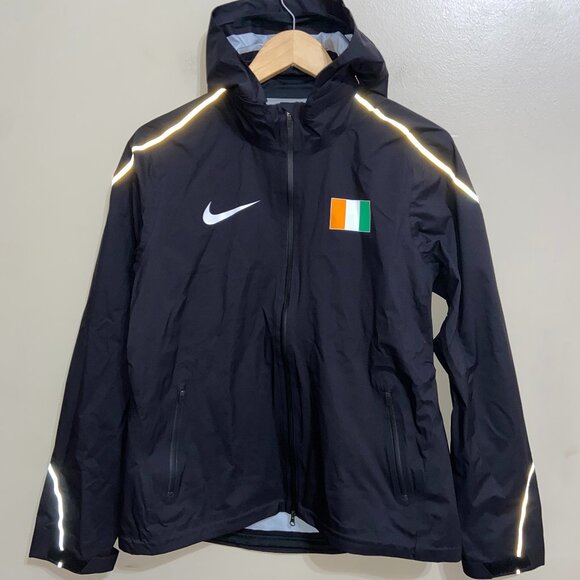 Nike Pro Elite Cote Divoire Team Issue Running Storm Rain Jacket Men's L NEW - Picture 1 of 13